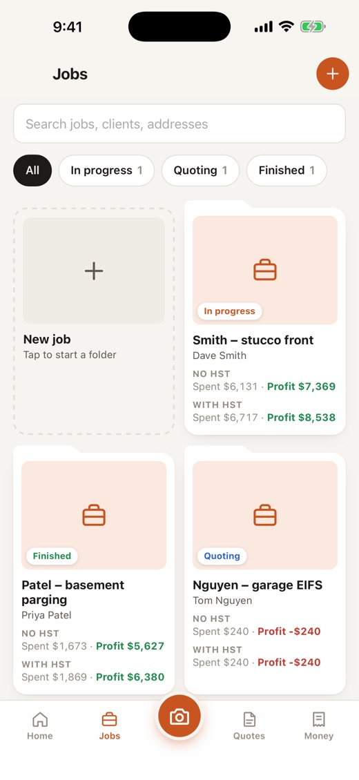 Jobs list